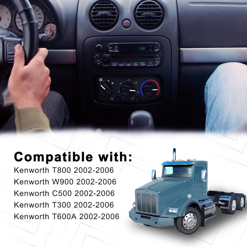 MuHize 599-5511 A/C Climate Control Module Panel, AC Control Panel Switch for Kenworth W900 T800 T600A C500 T300 2002-2006 OE# 599-5511, F21-1007-1, F21-1025-110 - Image 2
